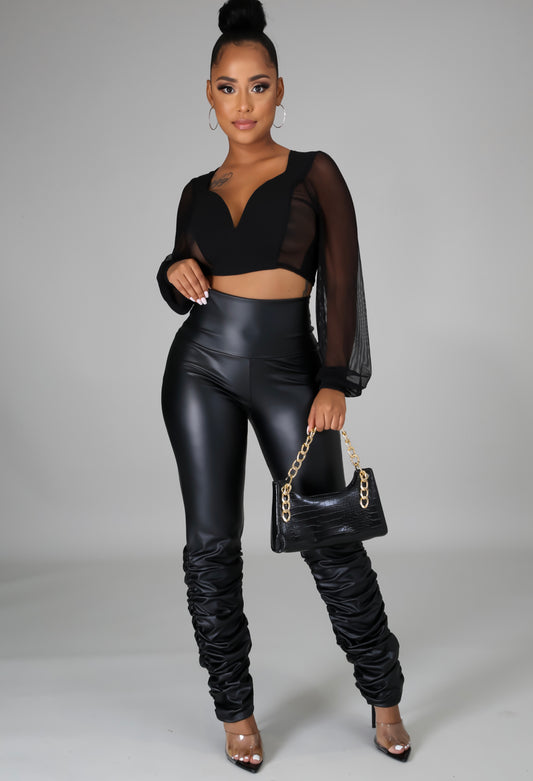 Snatched Faux Leather Pants